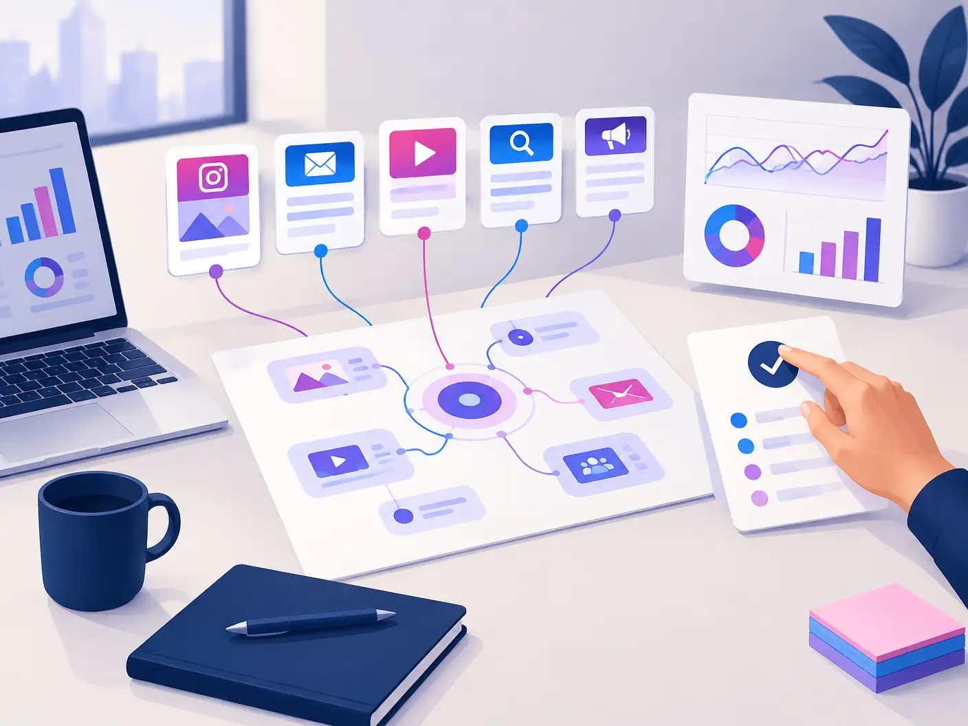 Illustrative marketing strategy visual